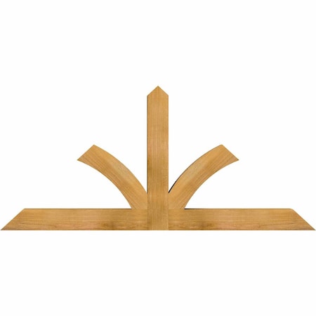 Ekena Millwork Richland Rough Sawn Timber Gable Bracket, Western Red Cedar, 60"W x 27"H x 4"D x 4"F, 11/12 Pitch GBW060X27X0404RIC00RWR